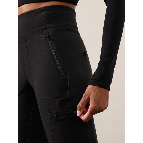 ATHLETA Headland Hybrid Black High Rise Cargo Ankle Leggings, Size 2 - Picture 4 of 15